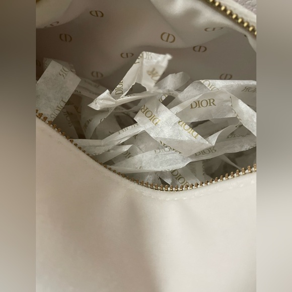 Dior Pouch Makeup Bag Velvet Off White NEW - Picture 7 of 9